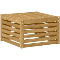 vidaXL Tuin Tafel Massief Acacia Hout Wit 59 x 59 x 37 cm