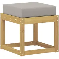 vidaXL Buitenstoel Bank Wit 43 x 43 x 45 cm Massief Acacia Hout