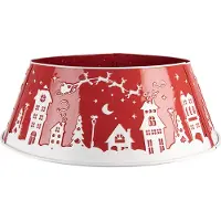 Clayre & Eef Kerstboomrok Ø 66x23 cm Rood Metaal