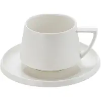 Bricard Bellon Koffieset - 12-delig - Wit - 225ml - Porselein - Koffiekopjes