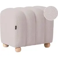 Beliani IDYLLWILD - Poef - Off-white - Bouclé