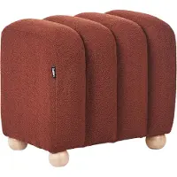 Beliani IDYLLWILD - Poef - Goudbruin - Bouclé