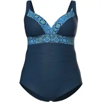 Ulla Popken Badpak lichtblauw / donkerblauw
