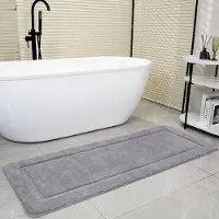 Unyqoos Grote zachte en absorberende badmat met antislip voor badkamer en toilet