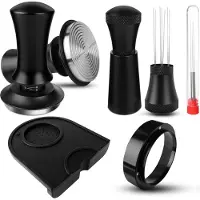 Unyqoos Koffie Tamper Set 54 mm met WDT Tool en Drukregelende Basis voor Barista's