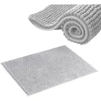 Unyqoos Zachte en absorberende badmat van chenille met antislip voor badkamer