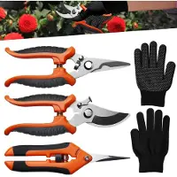 Unyqoos Complete Tuinschaarset met Drie Scharen en Beschermende Tuinhandschoenen