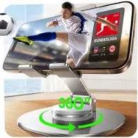 Unyqoos Zilverkleurige 360 Graden Draaibare Telefoonhouder voor Bureau en Tafel