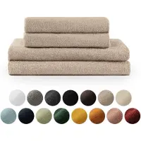 Unyqoos Luxueuze Zachte Handdoekenset van Hoogwaardige Kwaliteit, 4-delig, 100% Katoen, 2 x (70 x 140 cm) + handdoek 2 x 50 x 100 cm