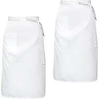 Unyqoos Unisex keuken- en serveerschort set met zakken voor dagelijks gebruik