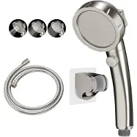 Unyqoos Hoogwaardige Handdouche met Drukknop en Diverse Instellingen voor Besparend Douchen