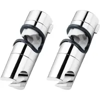 Unyqoos 2 stuks douchehouders 18-25 mm universele handdouchehouder douchekophouder 360° draaibare douchehouder douchestang verstelbare douchehouder voor glijstang, ABS, verchroomd