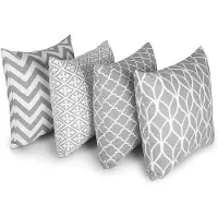 Unyqoos Luxueuze Set van Vier Decoratieve Kussenovertrekken voor Stijlvolle Woonkamerbank, 45 x 45 cm