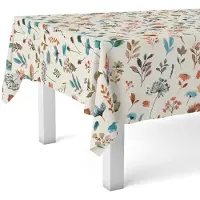 Unyqoos Beige waterafstotende tafelkleed voor tuin gebruik 220 x 140 cm