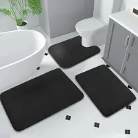 Unyqoos Zacht en comfortabel 3-delig badmatten set met antislip en snelle droging