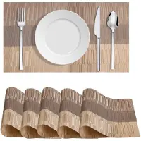 Unyqoos Stijlvolle en Afwasbare Placemats Set van 6 voor Eettafel en Keuken