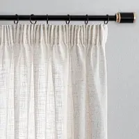 Unyqoos Moderne Linnenlook Gordijnen met Plooiband voor Sfeervolle Woonkamer en Kinderkamer, Set van 2, 245x140 cm