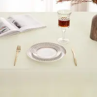 Unyqoos Rond waterafstotend tafelkleed met linnenlook voor binnen en buiten