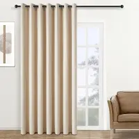 Unyqoos Extra lange thermogordijnen beige voor optimale licht- en warmte-isolatie