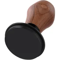 Unyqoos Espresso Stamper met Veermechanisme en Walnoothouten Handvat voor Perfecte Koffie