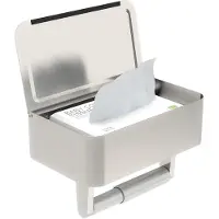 Unyqoos Zelfklevende en veelzijdige toiletrolhouder met geïntegreerde doekjesdoos