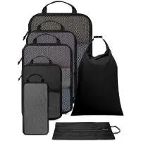 Unyqoos Complete set van 7 compressiekubussen voor efficiënte bagageorganisatie