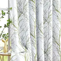 Unyqoos Stijlvolle Verduisteringsgordijnen met Boomtakpatroon voor Woon- en Slaapkamer, Set van 2, 245 x 129 cm
