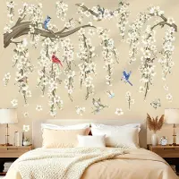 Unyqoos Decoratieve Muursticker met Kersenbloesem voor Woon- en Slaapkamer