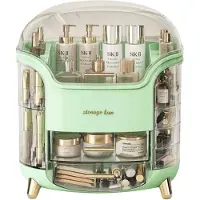 Unyqoos Ruime en draagbare make-up organizer met stofdichte deksel en laden