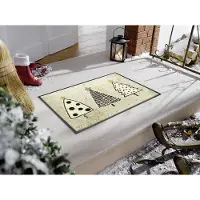 Unyqoos Stijlvolle en Wasbare Deurmat voor Binnen en Buiten Gebruik, beige, 40*60 cm