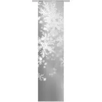 Unyqoos Moderne grijze schuifwand met fotomotief en eenvoudige montage 245 x 60 cm