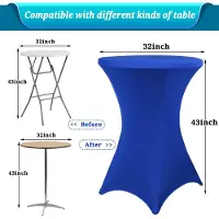 Unyqoos Elegante en Praktische Stretch Tafelhoezen voor Bistrotafels - Set van 3 Stuks