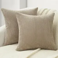 Unyqoos Set van twee zachte corduroy kussenslopen met modern design en ritssluiting