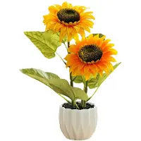 Unyqoos Kunstbloemen in pot – realistische decoratieve planten, 25 cm, onderhoudsvrij, stevige plastic pot, geschikt voor woonkamer en kantoor
