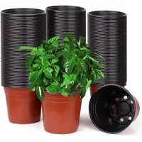 Unyqoos Set van 150 ronde kunststof kweekpotten voor zaaien en planten