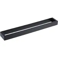 Unyqoos Zelfklevende handdoekhouder van roestvrij staal voor badkamer en keuken zonder boren, zwart, 40 cm