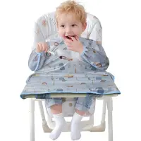 Unyqoos Waterdicht slabbetje met mouwen voor peuters en baby's, ideaal voor kinderstoel