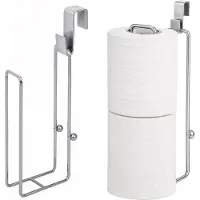 Unyqoos Zilverkleurige Zelfklevende Toiletpapierhouderset van 2 Stuks voor Eenvoudige Installatie