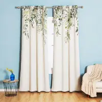 Unyqoos Elegante Verduisterende Gordijnen met Bladeren voor Frisse en Natuurlijke Sfeer in Huis