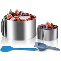 Unyqoos Bakringen Set van Verstelbare Roestvrij Stalen Taartringen voor Perfecte Taarten en Desserts