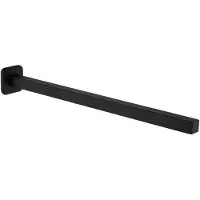 Unyqoos Stijlvolle Enkelsarmige Handdoekhouder voor Moderne Badkamers - Mat Zwart 40cm, Roestvrij Staal