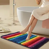 Unyqoos Zachte en Absorberende Microvezel Badmat met Antislip Ontwerp voor Diverse Kamers, 50 x 70 cm