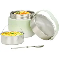 Unyqoos Thermische lunchbox met roestvrij staal en lepel voor dagelijks gebruik