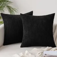Unyqoos Ultra Zachte Corduroy Kussenslopen Set van 2 voor Stijlvolle Interieurdecoratie, 45 x 45 cm