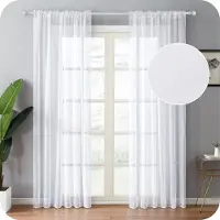 Unyqoos Elegante half-transparante voile gordijnen set voor sfeervolle woonkamer