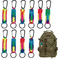 Unyqoos Multifunctionele kleurrijke sleutelhangers met karabijnhaak voor outdoor avonturen