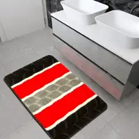 Unyqoos Rechthoekige kleurrijke badmat met 3D-effect en antislip ontwerp