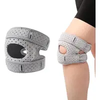 Unyqoos Verstelbare Kniebandage met Schokabsorptie voor Sport en Dagelijkse Activiteiten