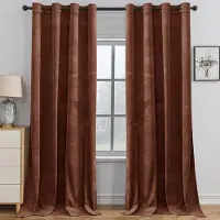 Unyqoos Set van 2 fluwelen verduisteringsgordijnen met thermische en geluidsisolerende eigenschappen 140 x 175 cm
