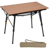 Unyqoos Opvouwbare en Hoogte Verstelbare Aluminium Campingtafel voor Vier Personen - Compact en Lichtgewicht Ontwerp